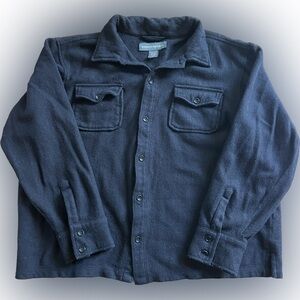 Banana Republic wool-blend shirt jacket Black Button Up Two front Pockets Size S